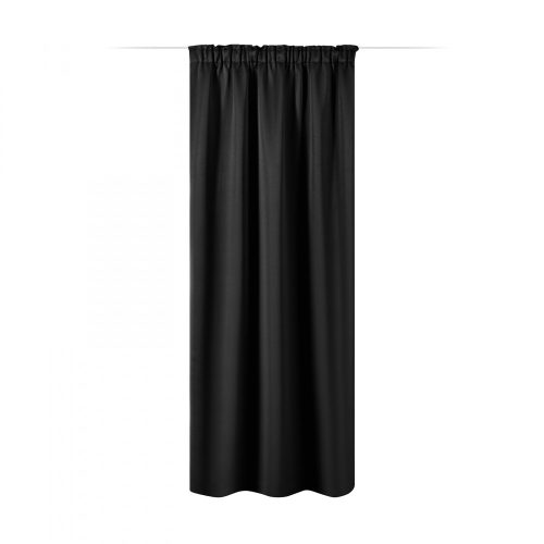 Draperie cu rejansa Jemidi, 140 x 245 cm, Negru, Poliester, 55276.01.01