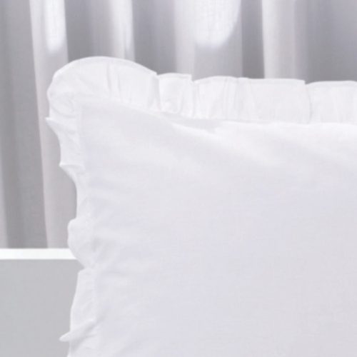 Lenjerie de pat husa pilota si fata de perna Jemidi, 135 x 200 cm, Alb, Bumbac, 55009.01