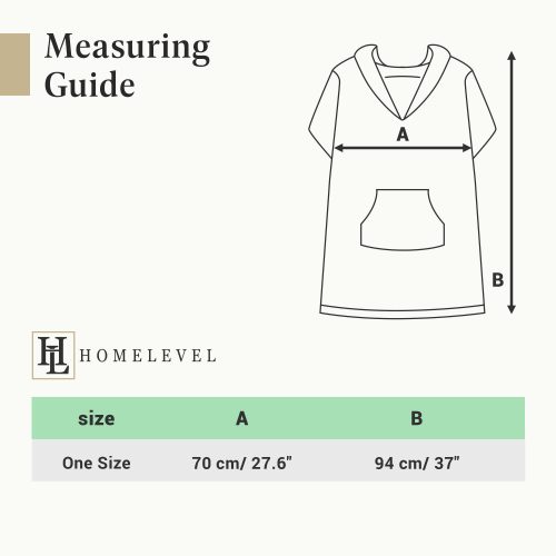 Poncho de baie pentru copii Homelevel, 8-13 ani, Multicolor, Bumbac organic, 54934.71.01