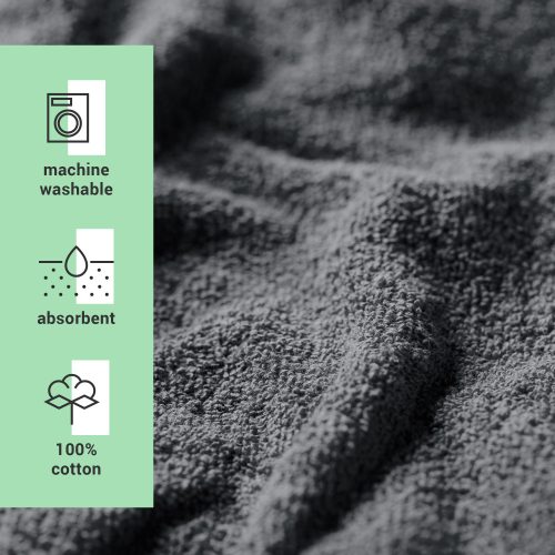 Halat de baie pentru copii Homelevel, 164, Gri, Bumbac organic, 54864.22.40