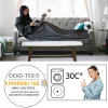 Patura cu maneci pentru TV Homelevel, 200 x 150 cm, Gri, Poliester, 55432.19.02