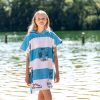 Poncho de baie pentru copii Homelevel, 8-11 ani, Multicolor, Bumbac organic, 54931.32.03