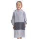 Poncho de baie pentru copii Homelevel, 6-9 ani, Gri, Bumbac organic, 54880.70.42