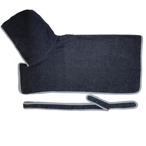 Halat de baie pentru caini Homelevel, XS, Albastru, Bumbac, 54844.73.32