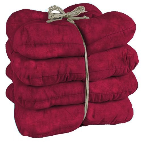 Set 6 Perne pentru scaun Jemidi, 38 x 38 cm, Bordo, Poliester / Bumbac, 55316.26.05