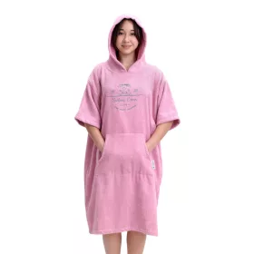   Poncho de baie pentru copii Homelevel, 10-13 ani, Roz, Bumbac organic, 54980.43