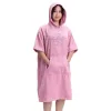 Poncho de baie pentru copii Homelevel, 10-13 ani, Roz, Bumbac organic, 54980.43