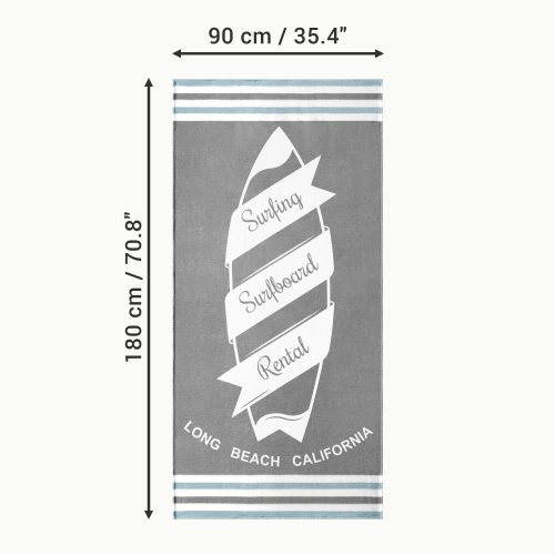 Prosop de plaja Homelevel, 90 x 180 cm, Multicolor, Bumbac / Poliester, 54938.03.22