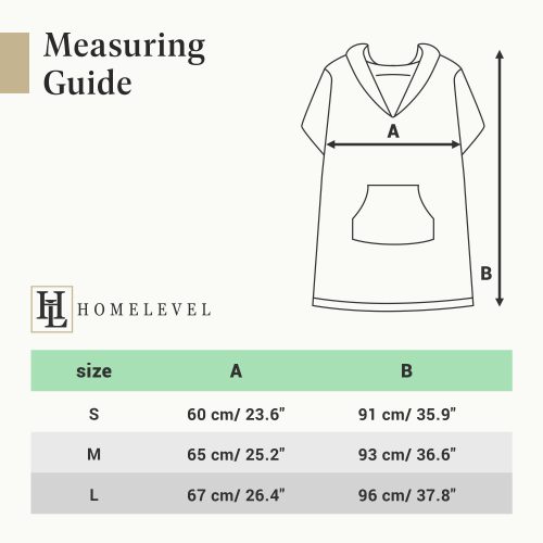 Poncho de plaja pentru femei Homelevel, L, Albastru, Bumbac organic, 54985.3