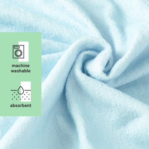 Poncho de baie pentru copii Homelevel, 1-3 ani, Verde, Bumbac organic, 54935.71.01