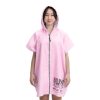 Poncho de baie pentru copii Homelevel, 8-11 ani, Roz, Bumbac organic, 54935.10.03