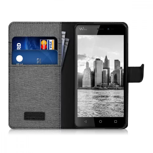Husa pentru Wiko Freddy, Textil, Gri, 39953.01