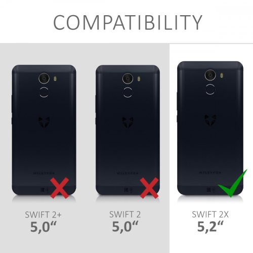 Husa pentru Wileyfox Swift 2X, Piele ecologica, Negru, 41609.01