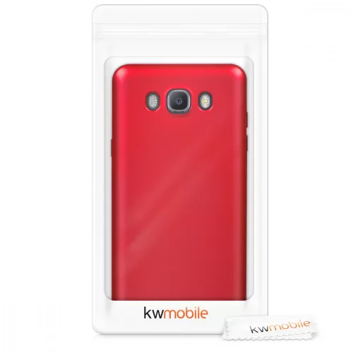 Husa pentru Samsung Galaxy J7 (2016), Silicon, Rosu, 41677.36
