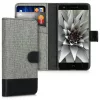 Husa pentru BQ Aquaris X / Aquaris X Pro, Textil, Gri, 41833.01