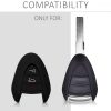 Husa Cheie Auto pentru Porsche - 3 Butoane, Silicon, Negru, 42983.01