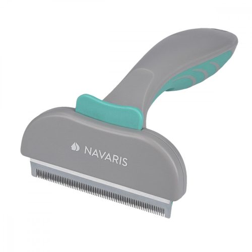 Perie Navaris pentru caini si pisici, Verde, Silicon, 44331