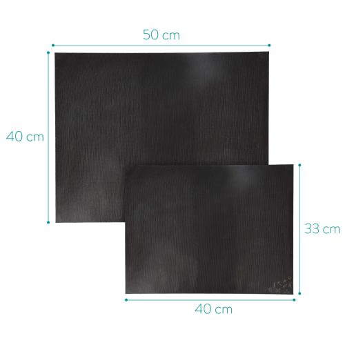 Set 3 Covorase antiaderente pentru gratar Navaris, Reutilizabil, 300 de grade Celsius, 44053.01