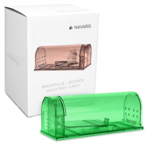 Set 4 x Capcana umana pentru prindere si eliberare soareci si rozatoare Navaris, 44671.07.04