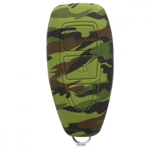 Husa Cheie Auto pentru Ford - 3 Butoane - Keyless Go, Silicon, Verde, 44708.02