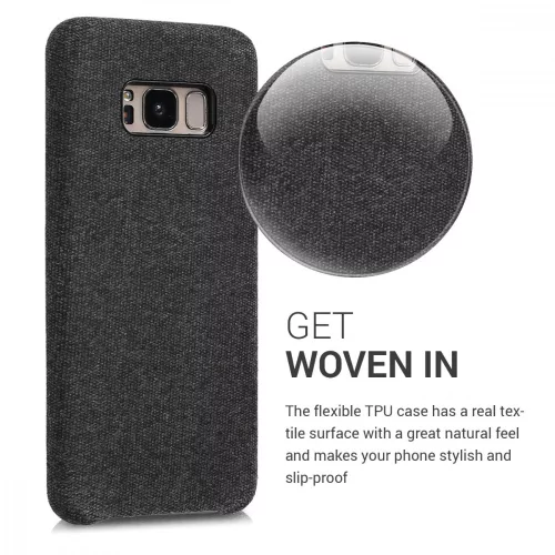 Husa pentru Samsung Galaxy S8, Textil, Gri, 43487.19