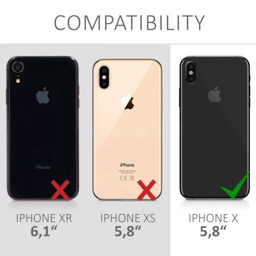 Husa pentru Apple iPhone X / iPhone XS, Textil, Negru, 43479.01