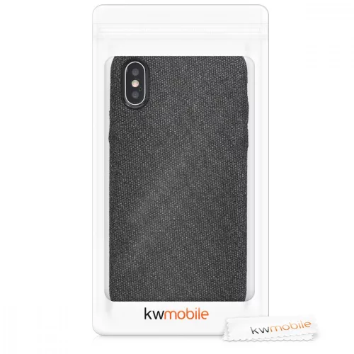 Husa pentru Apple iPhone X / iPhone XS, Textil, Negru, 43479.01