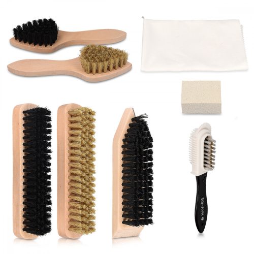 Set 6 perii Navaris pentru pantofi, maro, 45119.01