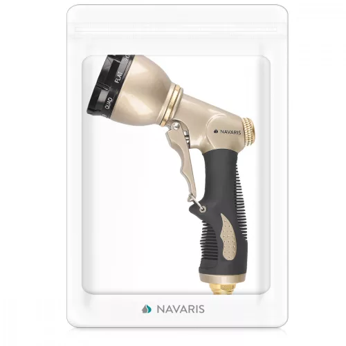 Pistol pentru stropit de inalta presiune Navaris, Ergonomic, 8 modele de pulverizare, 45304.02