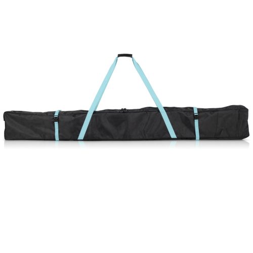 Husa schiuri Navaris, 190x15x30 cm, bretele captusite, dublu fermoar, poliester 1680D, negru, poliester