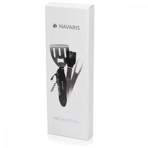 Set de ustensile pentru gratar din otel inoxidabil Navaris, 5 instrumente, 46478.01