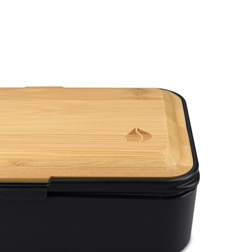 Set 2x Cutie pranz Bento Box cu tacamuri si capac din bambus, 47407.01.01