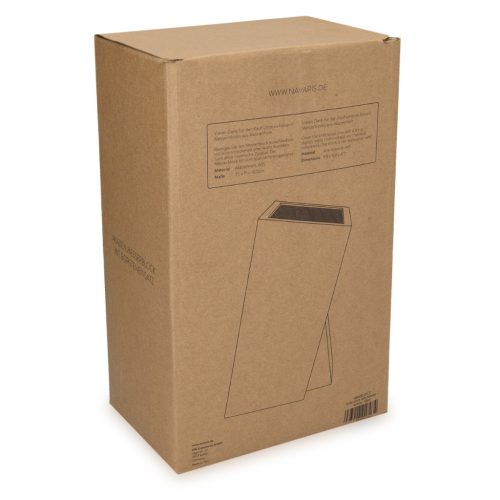 Suport cutite Navaris din lemn de acacia, cu perii de protectie, inclinat, 25x15x10,5 cm, 48460.01.2