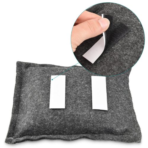 Set 2 dezumidificatoare auto Navaris, 2x500 g, reutilizabile, regenerare 80 C, gri, smectita