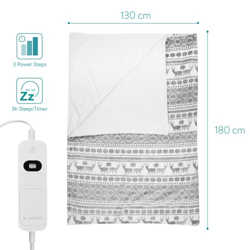 Patura electrica incalzita Navaris 180 x 130 cm, 45274.04.01
