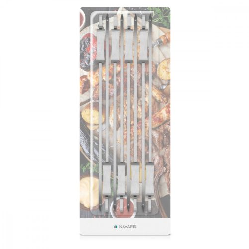 Set de 8 frigarui pentru gratar din otel, 41cm, 49077.01