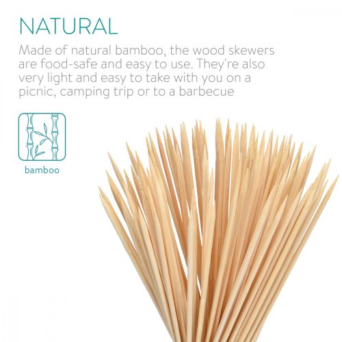 Set 100 Frigarui Navaris din bambus, 300 x 3mm, 49149.02