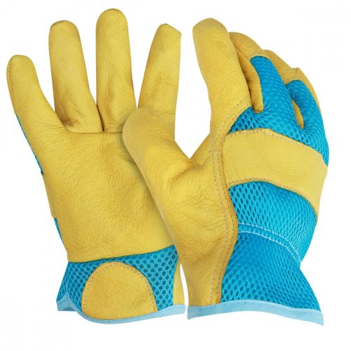 Manusi de gradinarit din piele naturala Navaris, Marime XL, Tesatura 3D, 49175.4