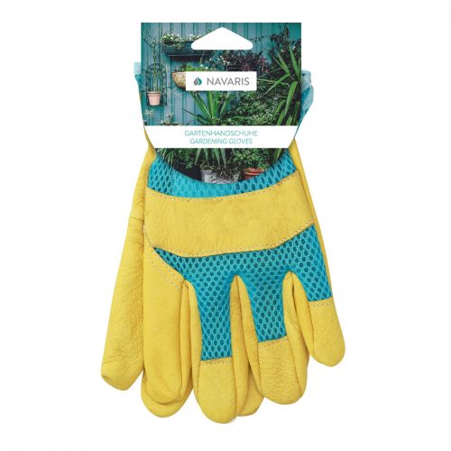 Manusi de gradinarit din piele naturala Navaris, Marime XL, Tesatura 3D, 49175.4
