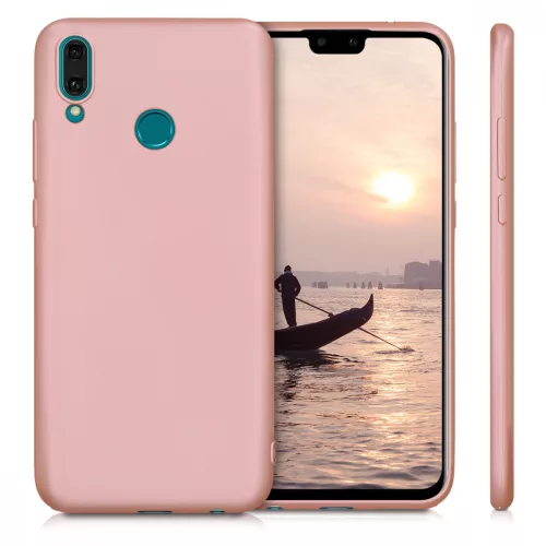 Husa pentru Huawei Y9 (2019), Silicon, Rose Gold, 46533.31
