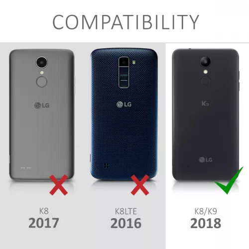 Husa pentru LG K8 (2018) / K9, Textil, Negru, 44550.73