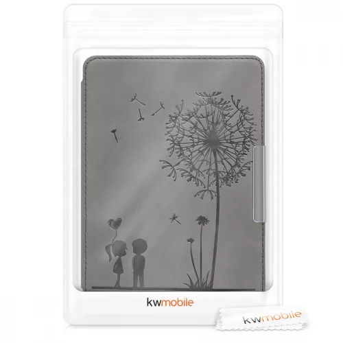 Husa pentru Kindle Paperwhite 10, Piele ecologica, Gri, 48975.03