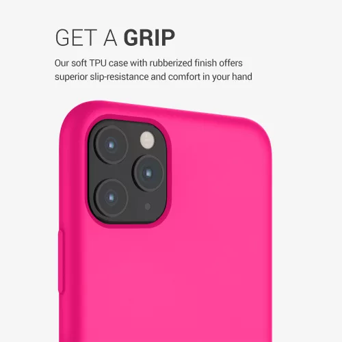 Husa pentru Apple iPhone 11 Pro Max, Silicon, Roz, 49725.08