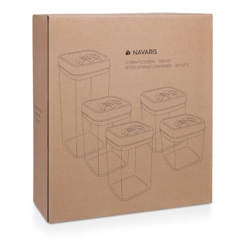 Set 5 Borcane de depozitare, 1700 ml, 1100 ml, 750 ml, 400 ml, 51459.01.05