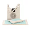 Set saltea si perna presopunctura Navaris, 71x43x3 cm, fibre naturale, bej/albastru, bumbac/plastic