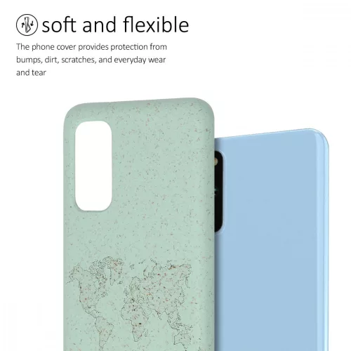 Husa pentru Samsung Galaxy S20, Fibre vegetale, Verde, 51956.01