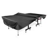 Husa masa tenis Navaris, 2 in 1, 165x70x185 cm sau 370x240 cm, fermoare, 420D Oxford, negru, poliester