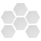 Set 6 panouri hexagonale Navaris pentru mesaje, 15x17,7 cm, cu pini si banda adeziva, 46230.05