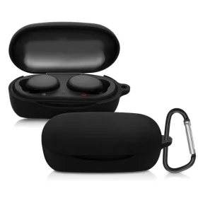   Husa pentru casti Sony WF-XB700 True Wireless, Kwmobile, Negru, Silicon, 52995.01