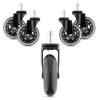 Set 5 Roti pentru scaun de birou tija 10mm/75mm, Rotabile la 360°, Kwmobile, 53129.01